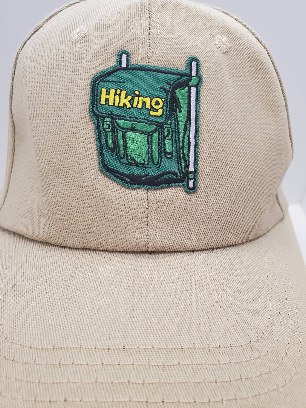 Beige “Hiking” Embroidered Baseball Cap