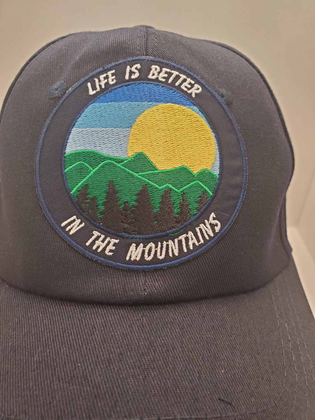 “Life Is Better in the Mountains” Embroidered Baseball Cap