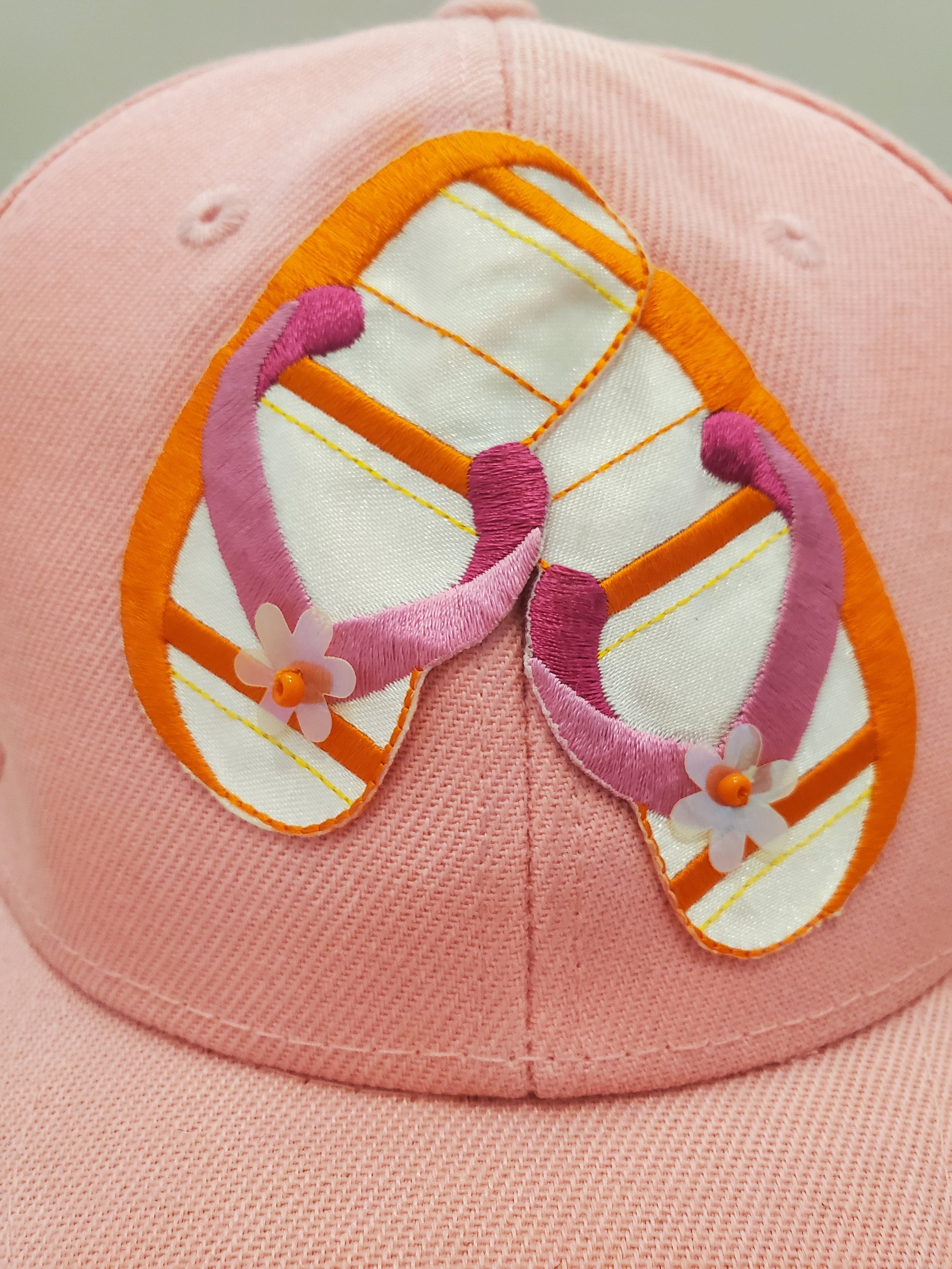 Pink Flip-Flop Summer Vibes Baseball Cap
