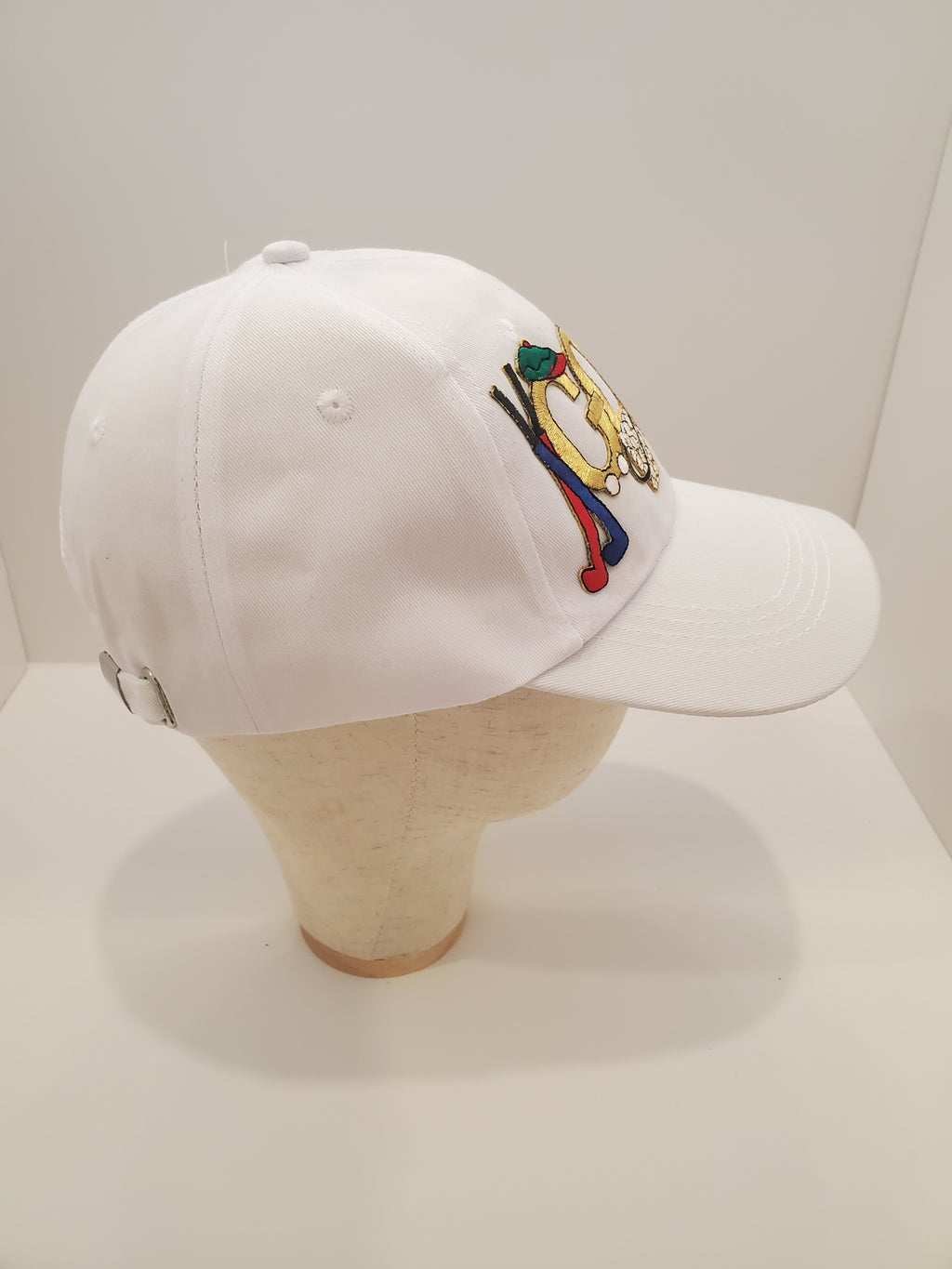 White “GOLF” Embroidered Cap