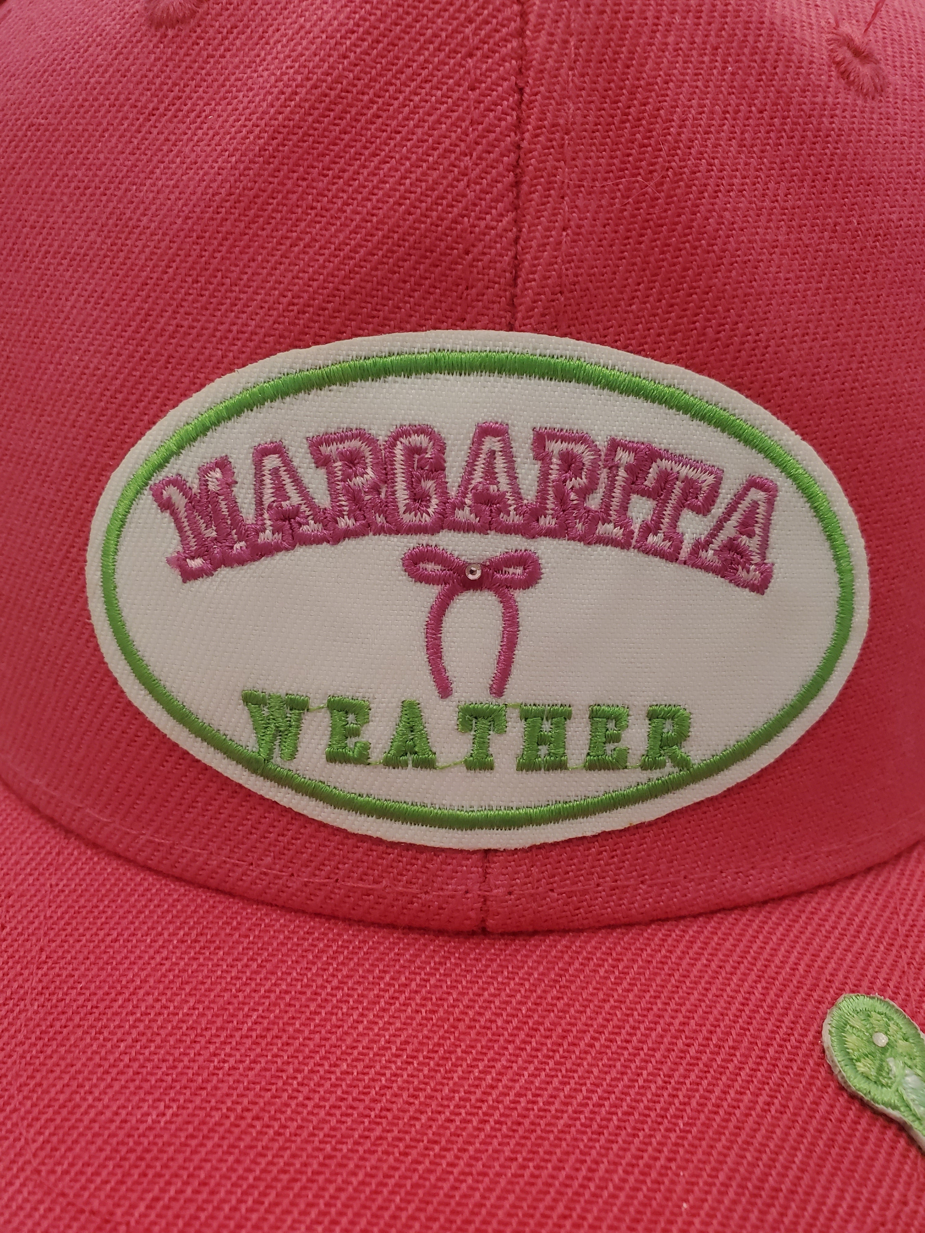 Pink “Margarita Weather” Embroidered Cap