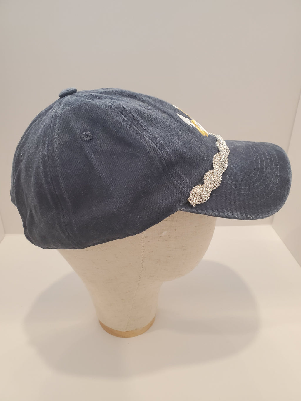 Nautical Anchor Cap with Rhinestone Trim