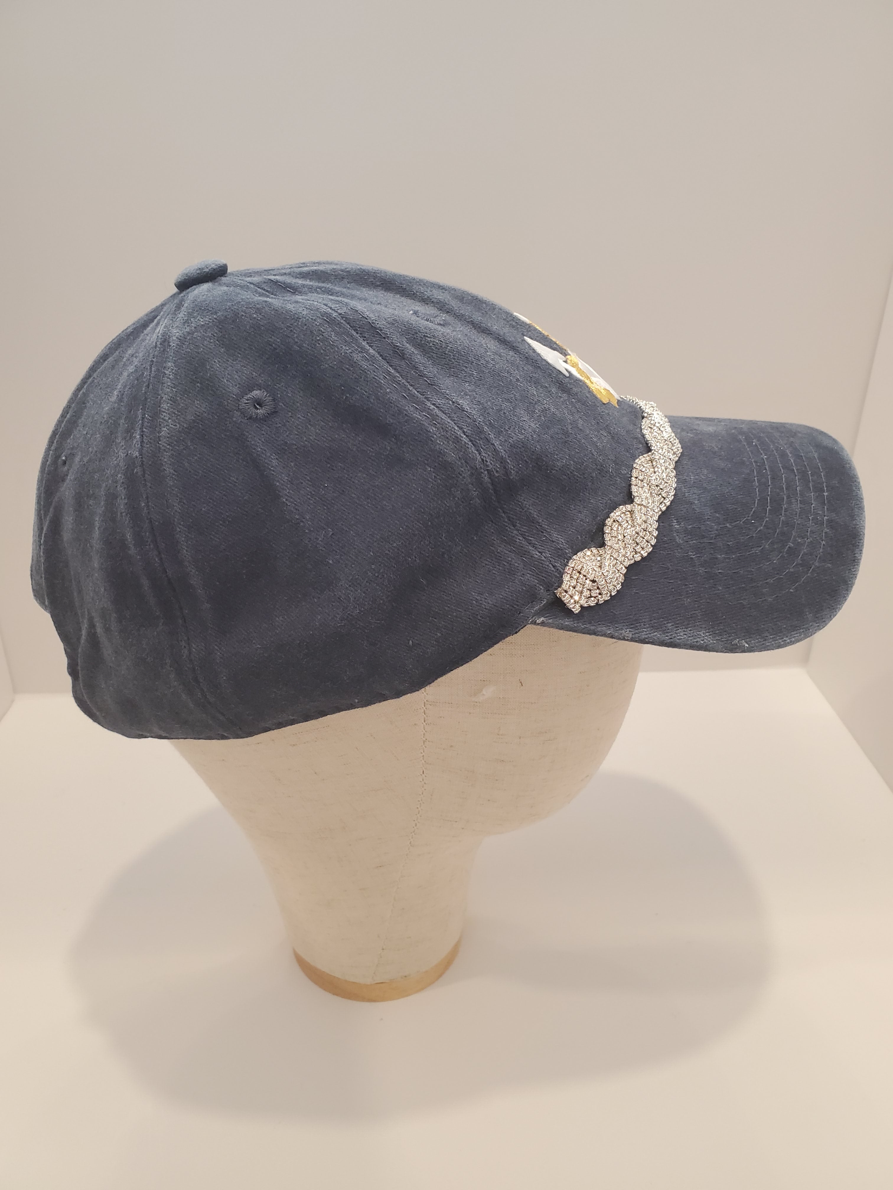 Nautical Anchor Cap with Rhinestone Trim