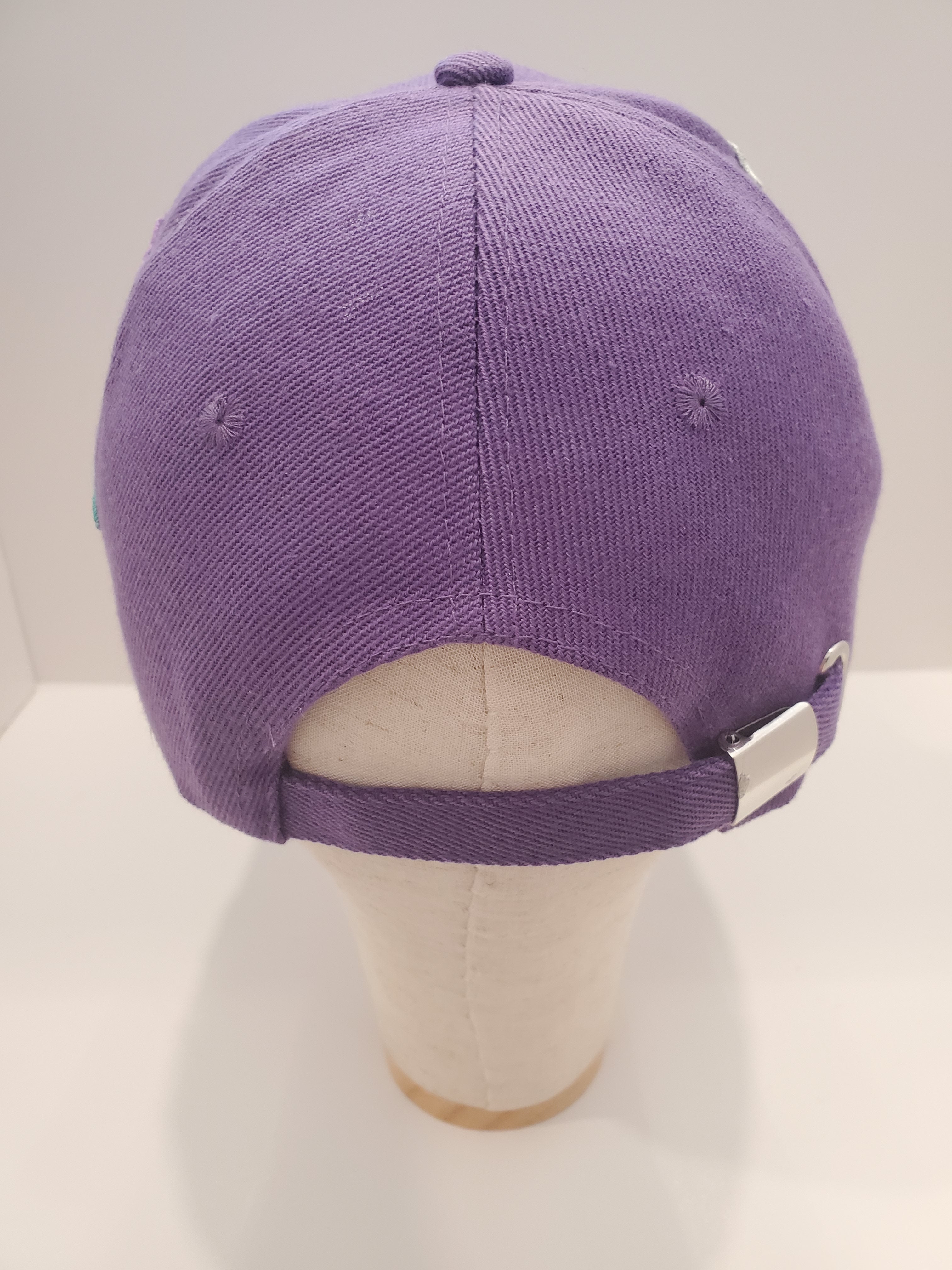 Lavender Floral Embroidered Baseball Cap