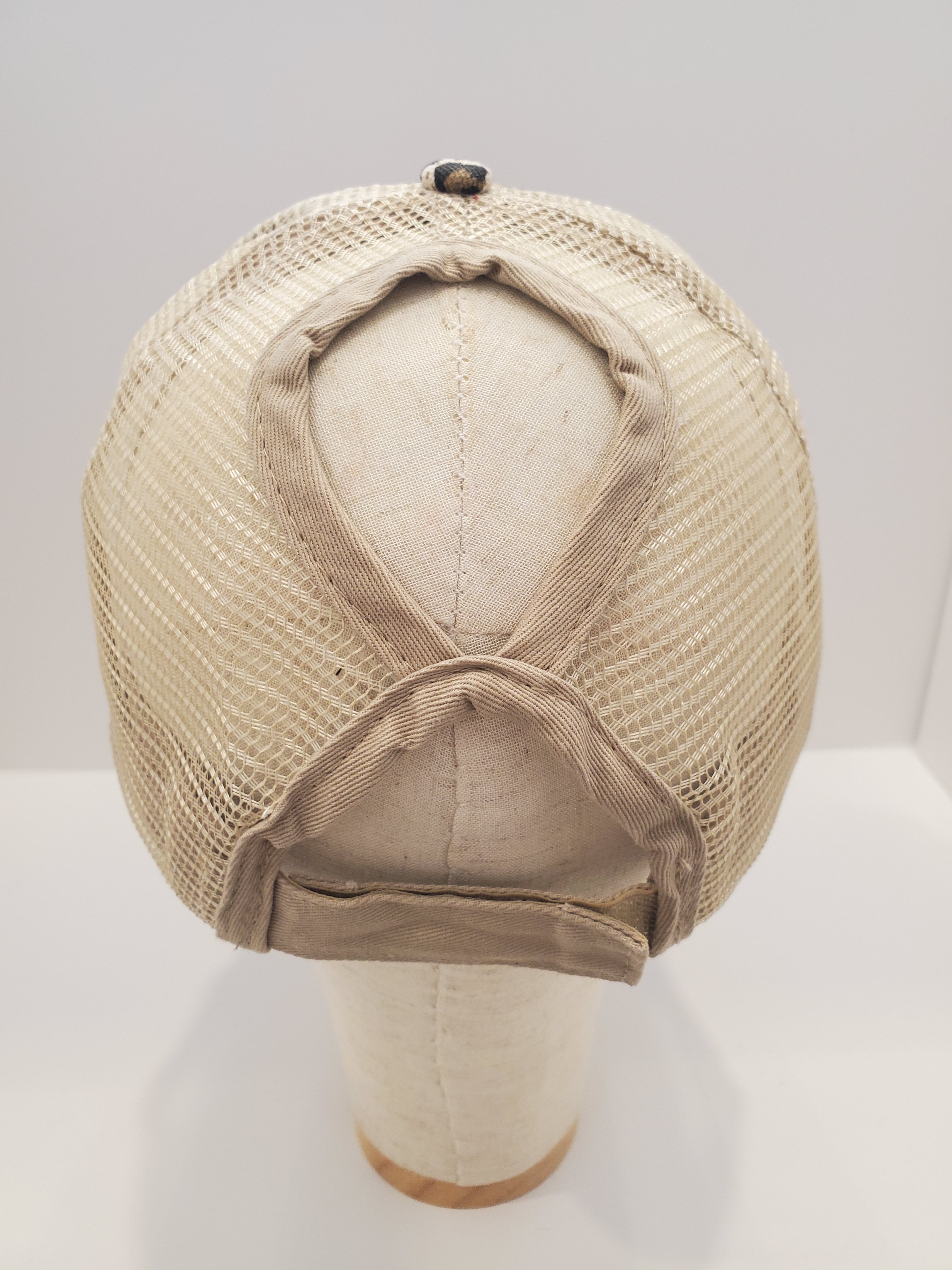 Leopard Floral Mesh Trucker Cap – Handcrafted Embroidered Hat