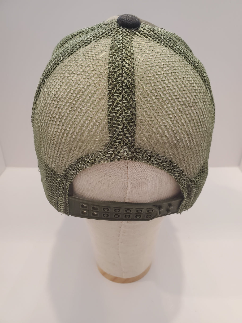 Camo Teal Jewel Trucker Cap – Handcrafted Statement Hat