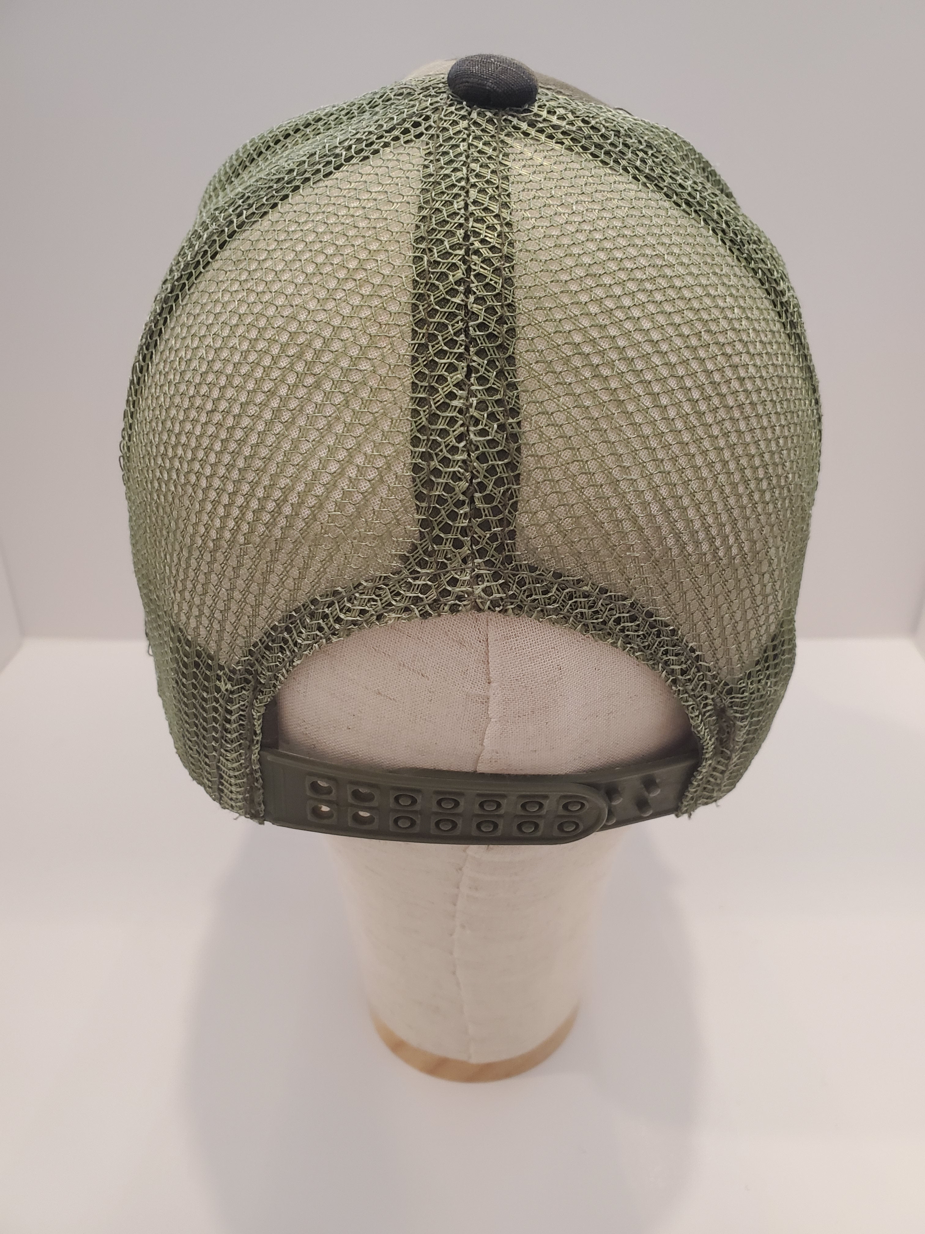 Camo Teal Jewel Trucker Cap – Handcrafted Statement Hat