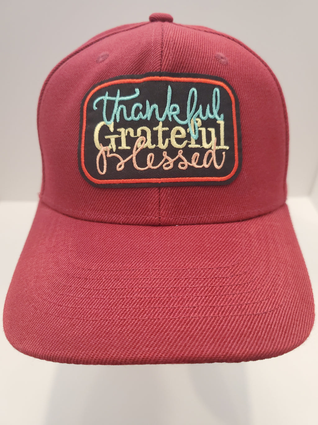 Thankful, Grateful, Blessed Embroidered Baseball Cap