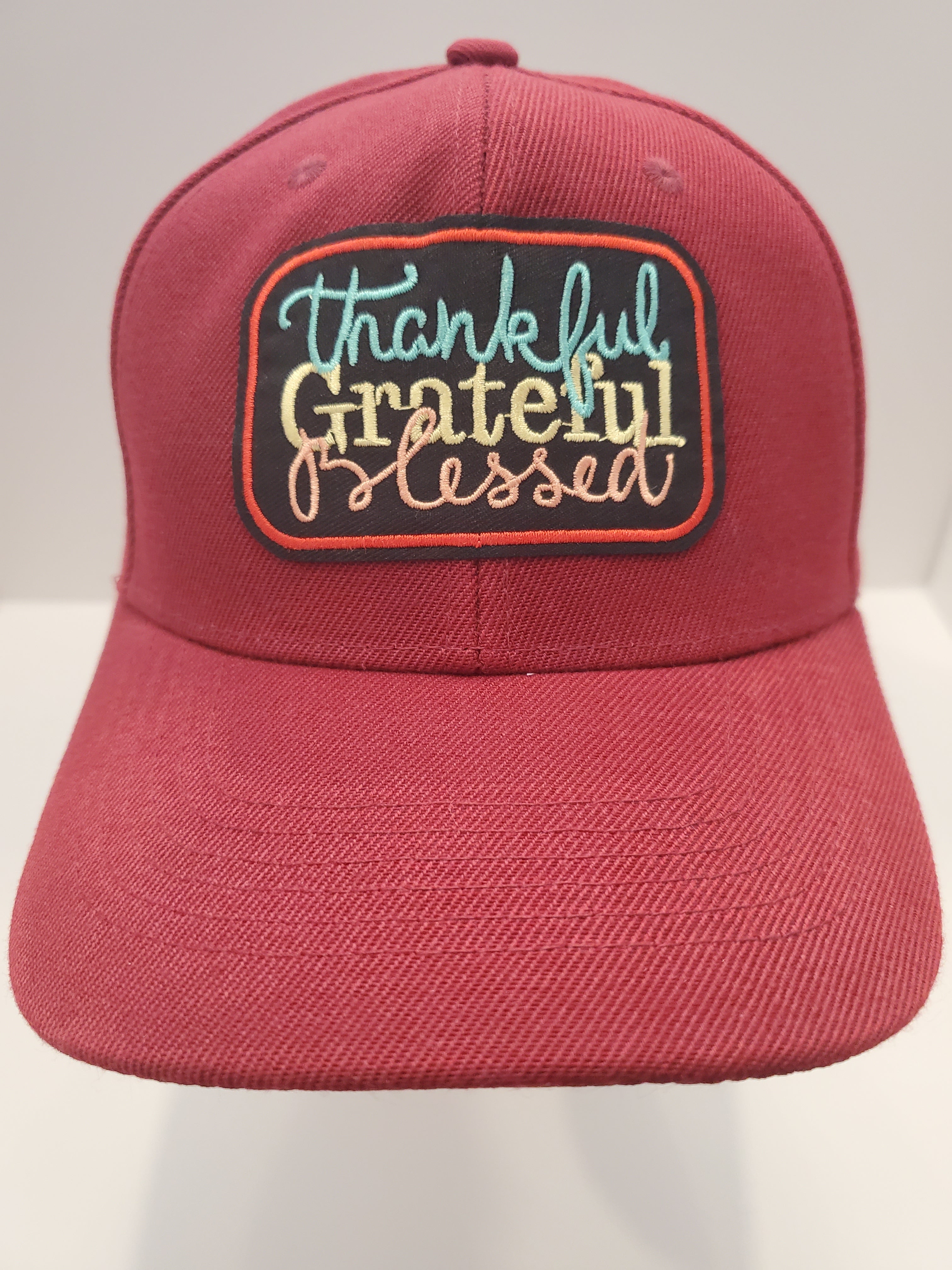 Thankful, Grateful, Blessed Embroidered Baseball Cap