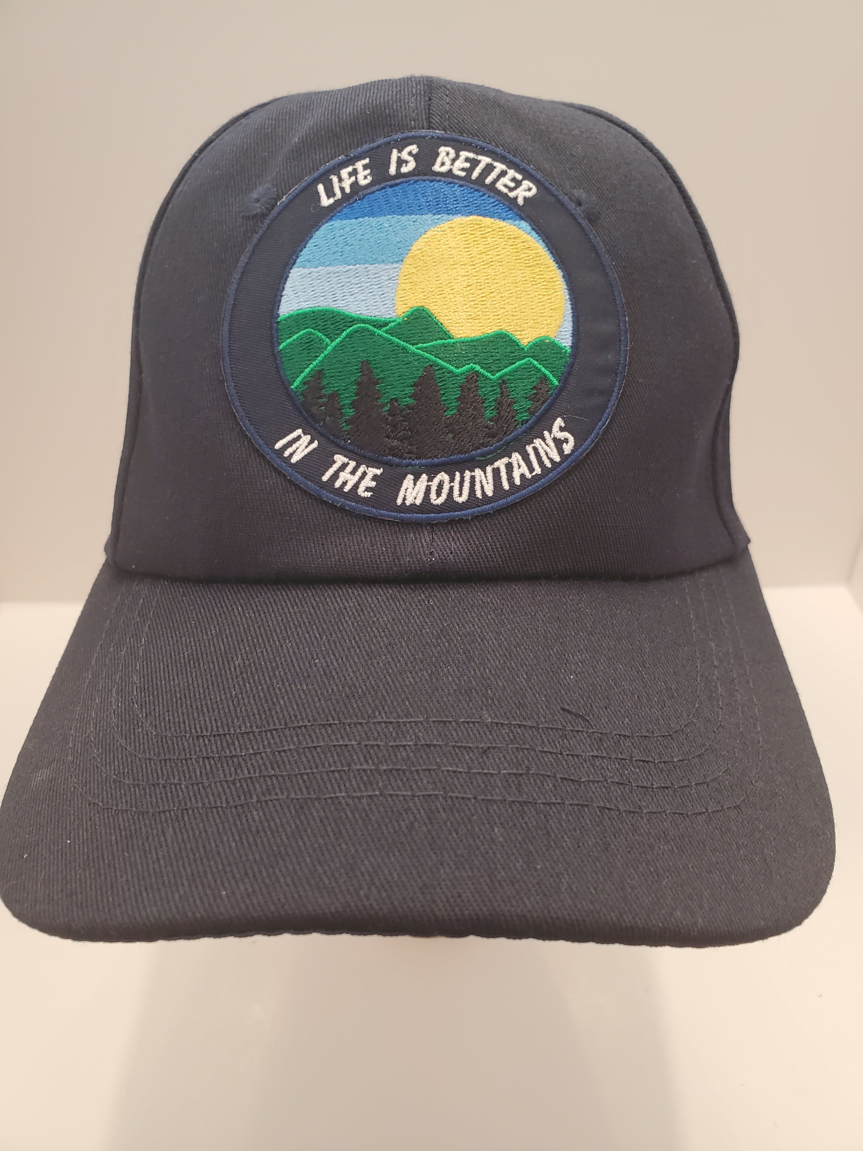 “Life Is Better in the Mountains” Embroidered Baseball Cap