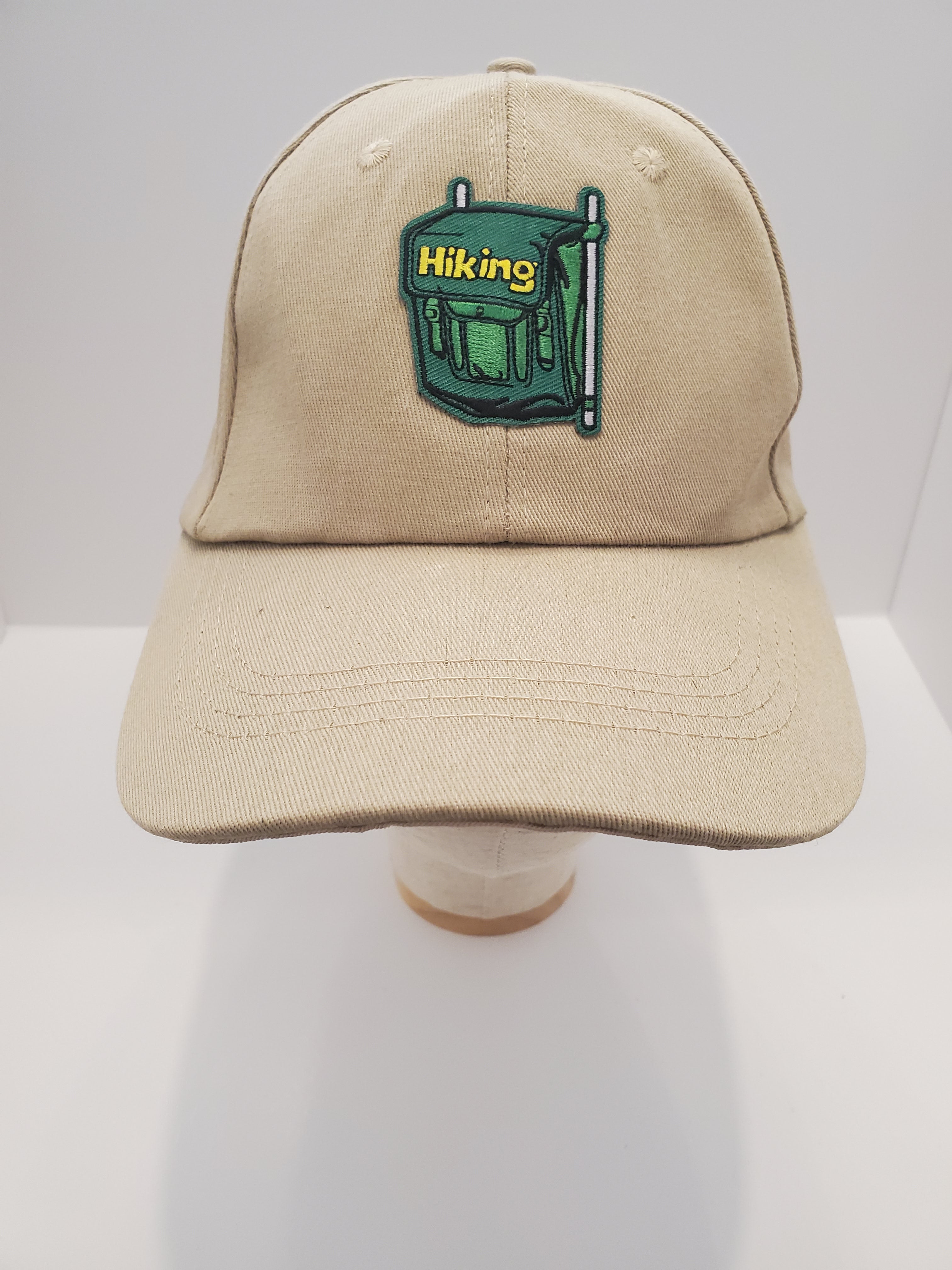 Beige “Hiking” Embroidered Baseball Cap
