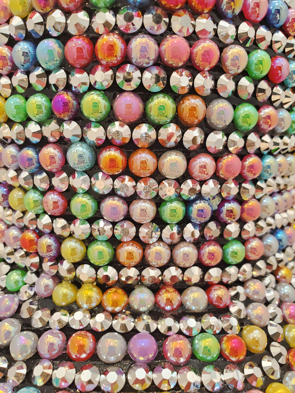 Iridescent Pearl & Crystal Statement Cap