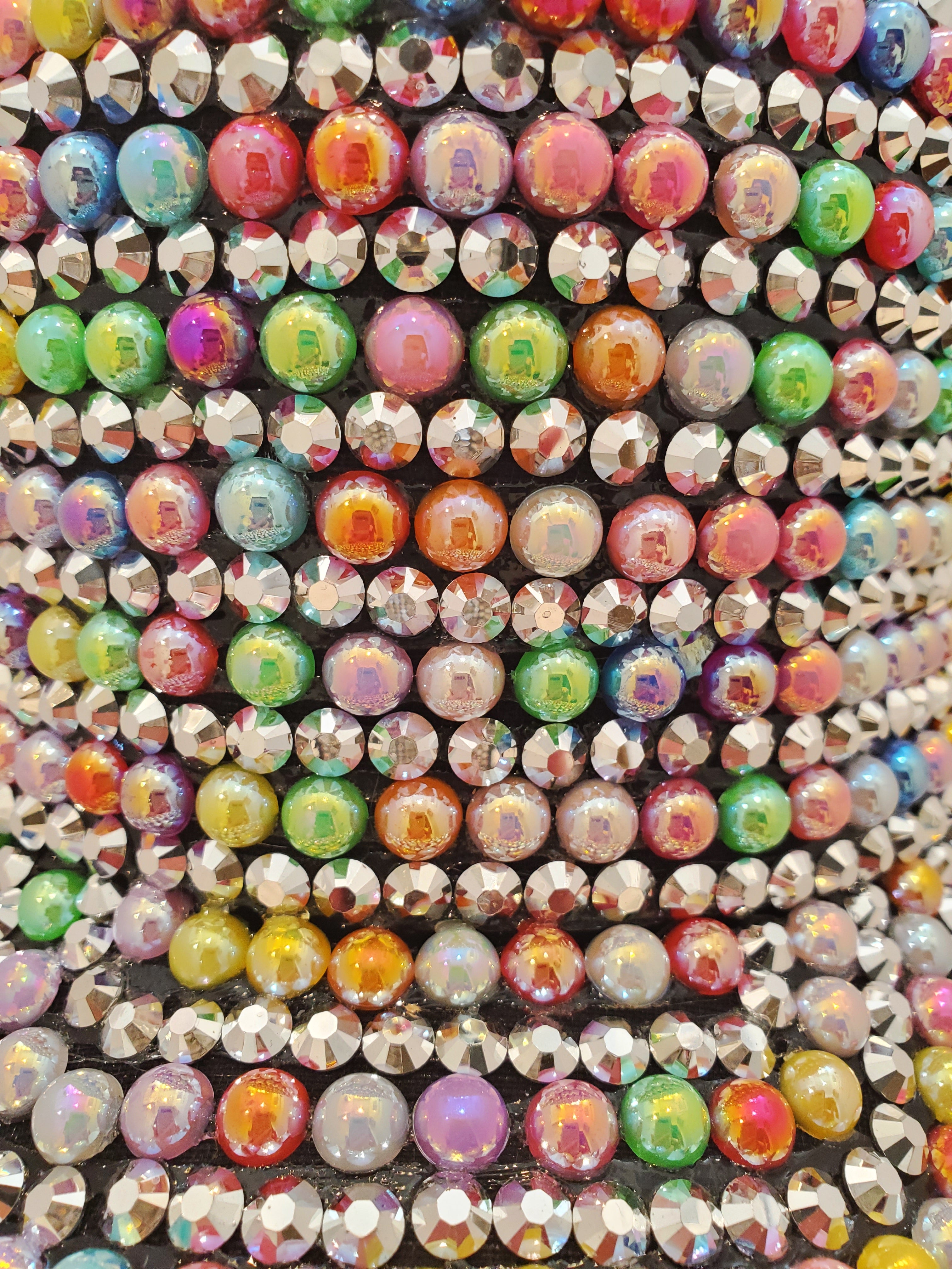 Iridescent Pearl & Crystal Statement Cap